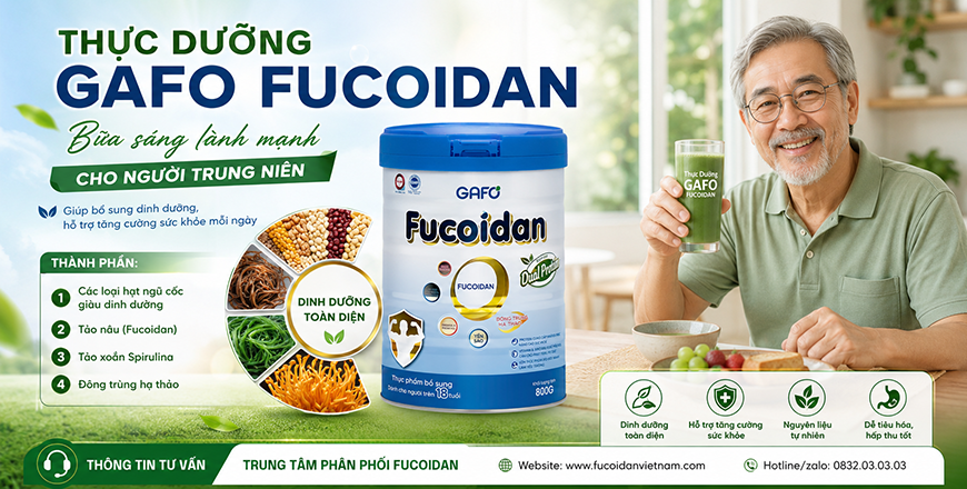 Thực phẩm bổ xung Gafo Fucoidan - dùng cho người già sức khoẻ kém Hộp 800g